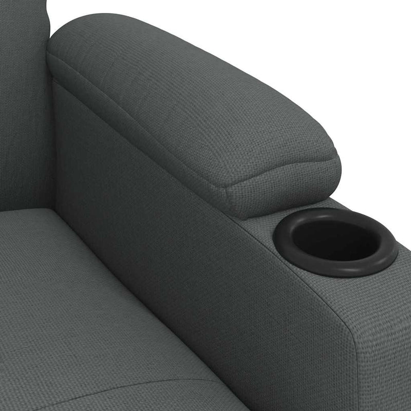 Fotoliu rabatabil, gri închis, material textil