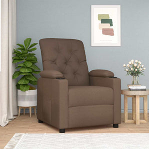 Fotoliu rabatabil, maro, material textil