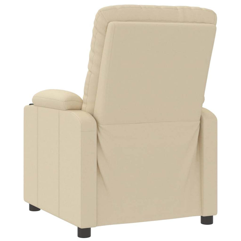 Fotoliu rabatabil, crem, material textil