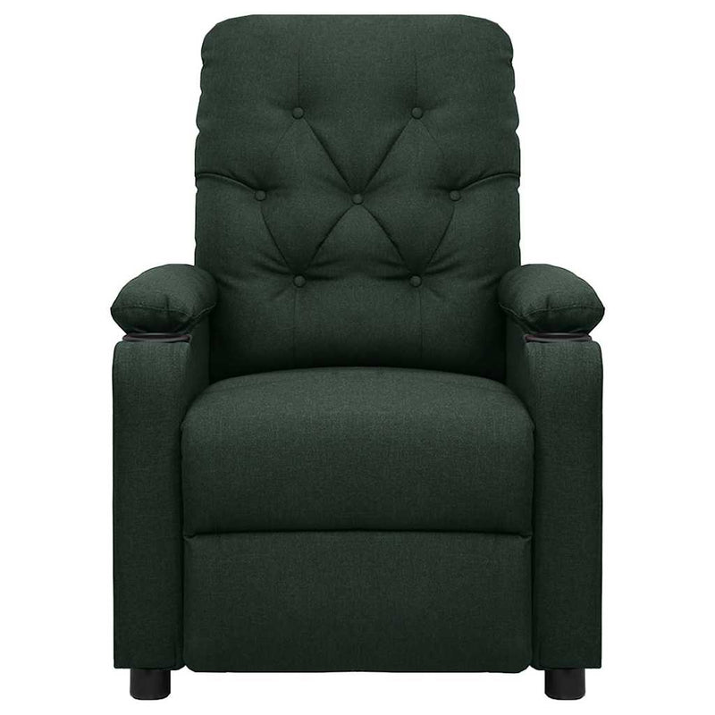 Fotoliu de masaj, verde închis, material textil