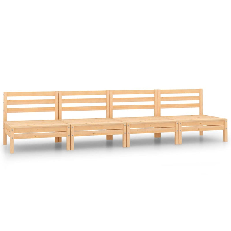 Set mobilier de grădină, 4 piese, lemn masiv de pin