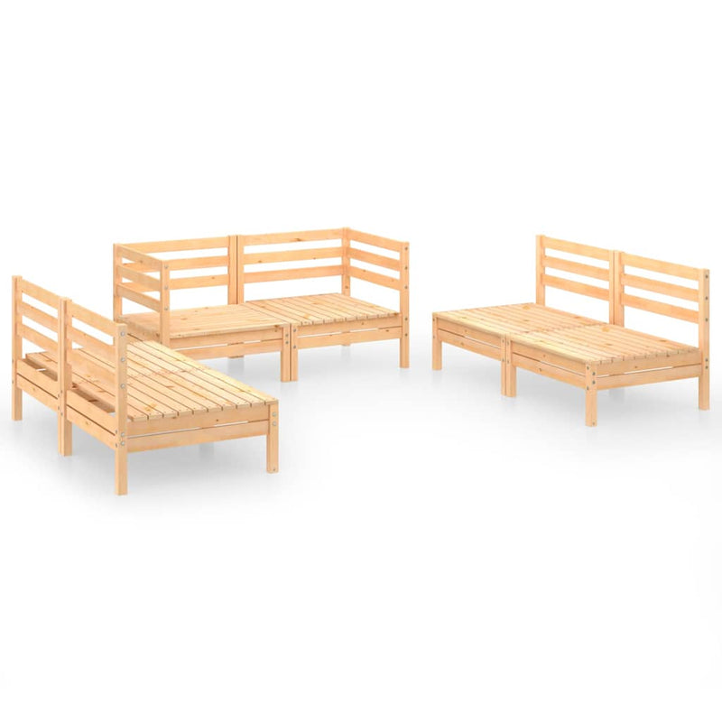 Set mobilier de grădină, 6 piese, lemn masiv de pin
