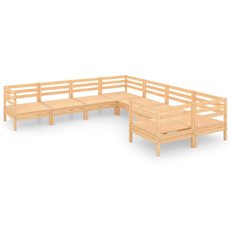 Set mobilier de grădină, 8 piese, lemn masiv de pin