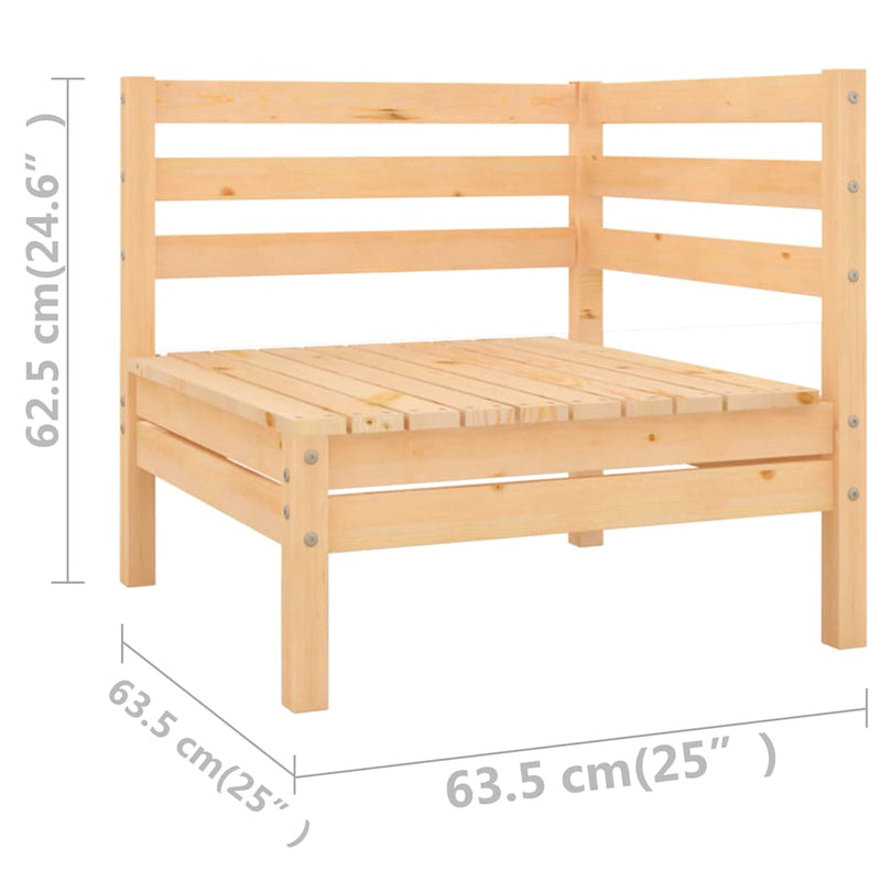 Set mobilier de grădină, 9 piese, lemn masiv de pin
