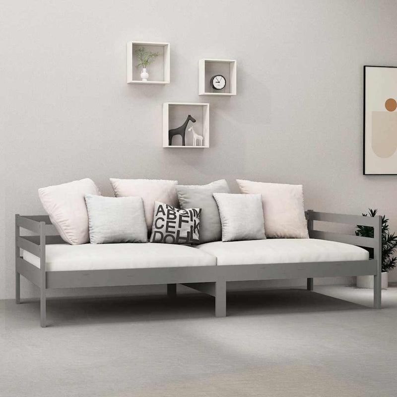 Pat de zi cu saltea, 90x200 cm, lemn masiv de pin