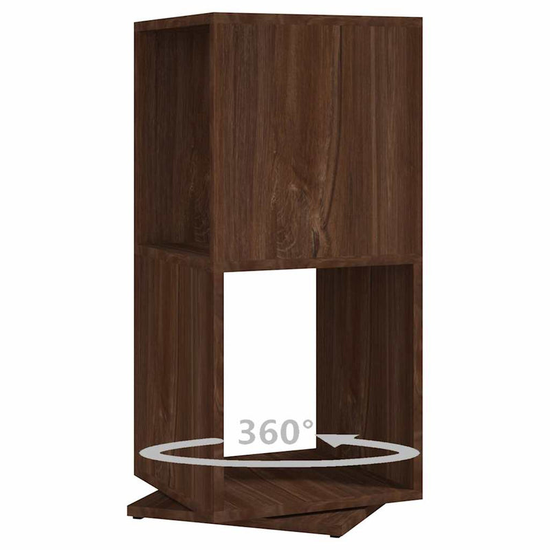 Dulap rotativ, stejar maro, 34,5x34,5x75,5 cm, lemn prelucrat