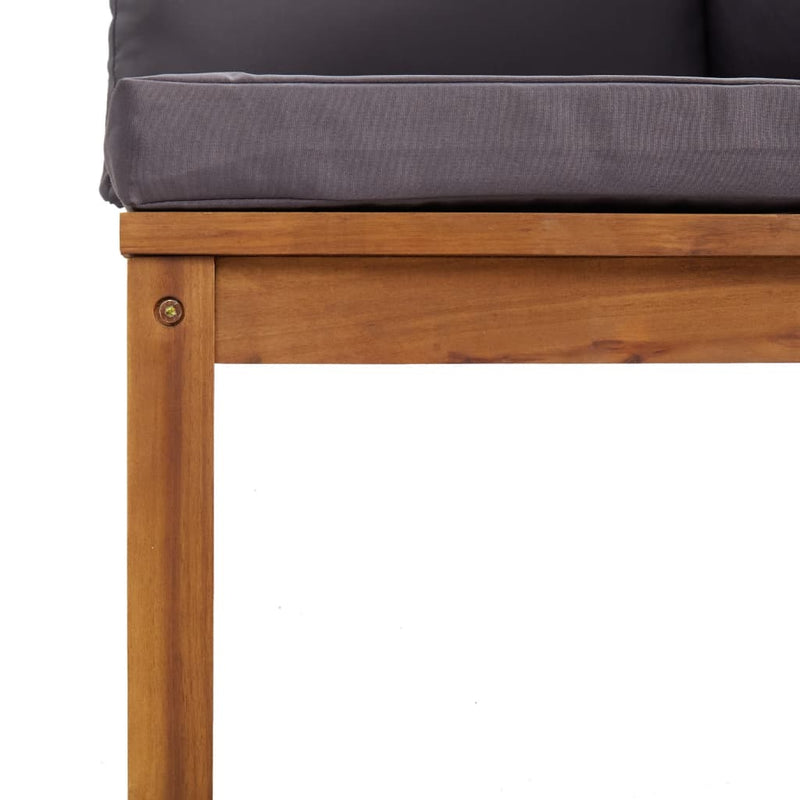 Set mobilier de grădină cu perne, 5 piese, lemn masiv acacia