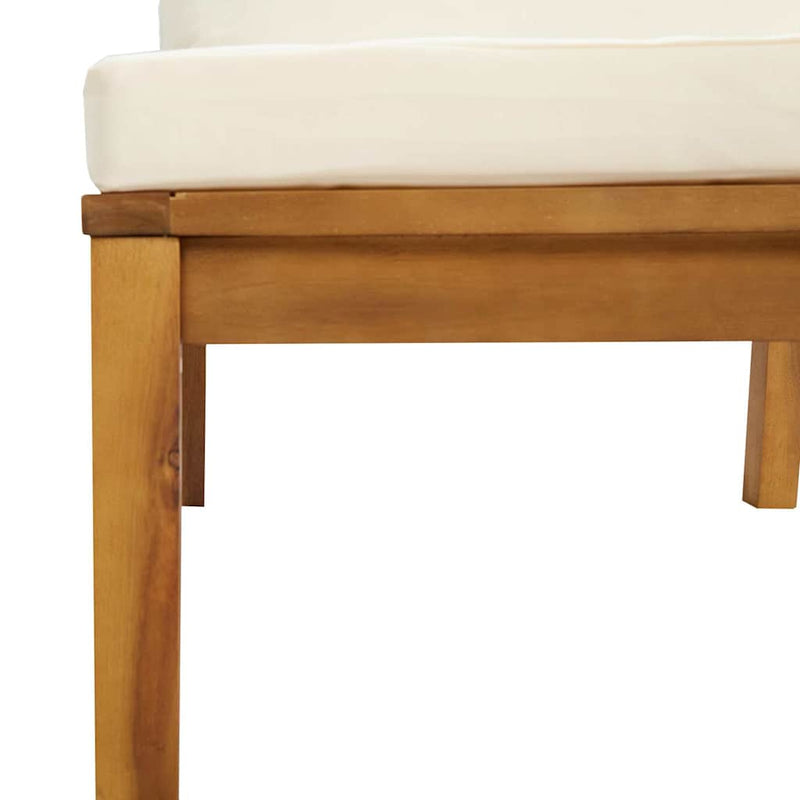 Set mobilier grădină cu perne crem 10 piese lemn masiv acacia
