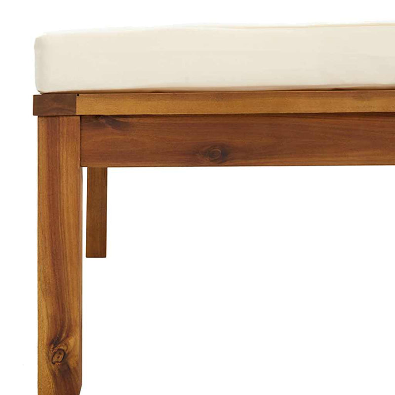 Set mobilier grădină cu perne crem 10 piese lemn masiv acacia