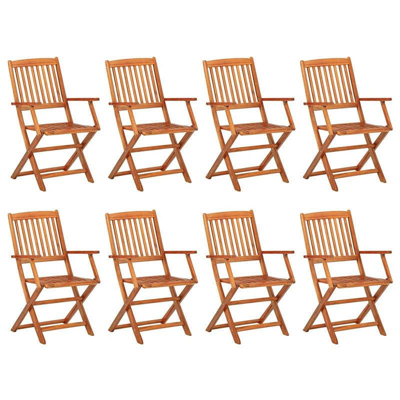 Set mobilier de grădină 9 piese 220x90x75 cm, lemn masiv acacia