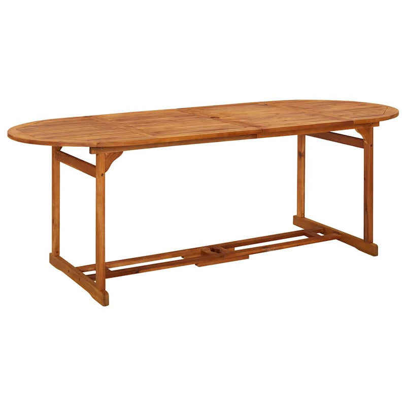 Set mobilier de grădină 9 piese 220x90x75 cm, lemn masiv acacia