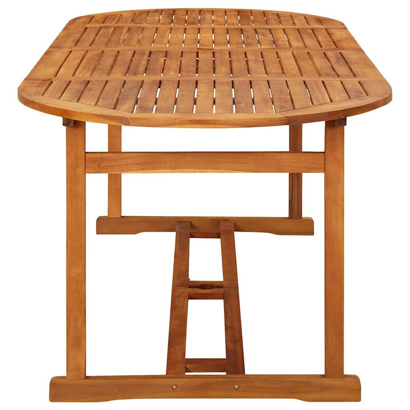 Set mobilier de grădină 9 piese 220x90x75 cm, lemn masiv acacia