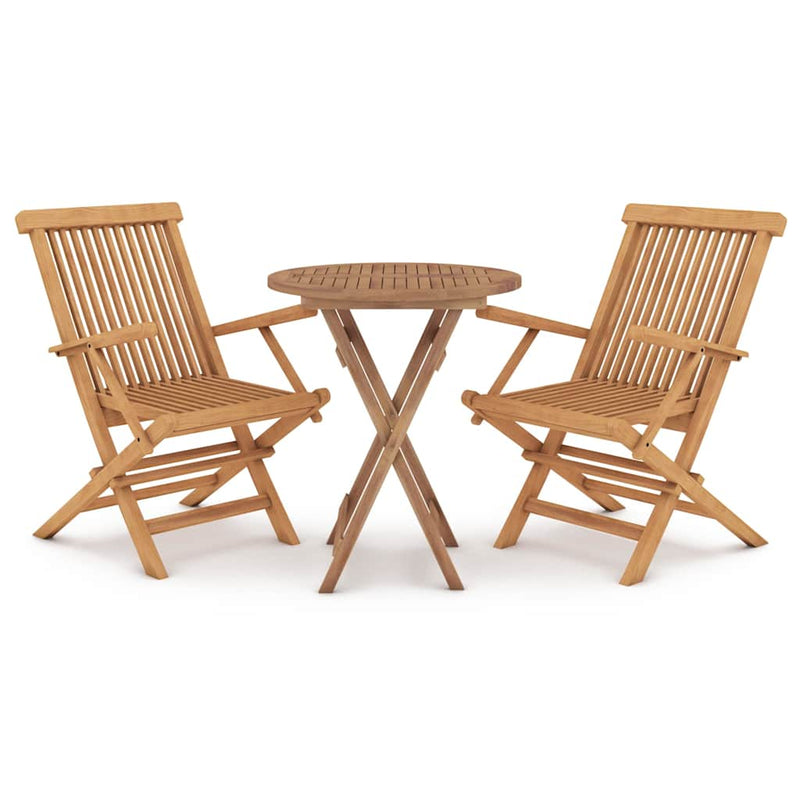 Set mobilier grădină, 3 piese, lemn masiv de tec