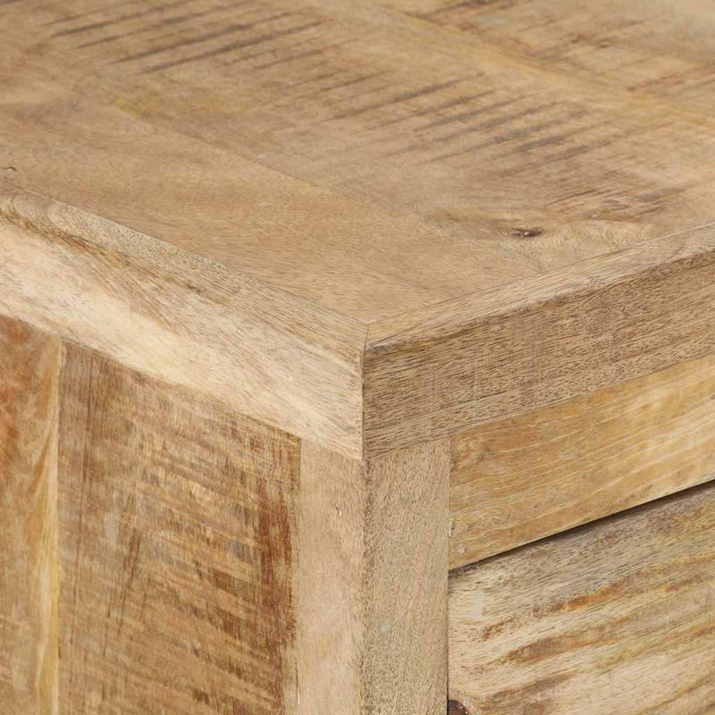Birou cu postament, 140x50x77 cm, lemn masiv de mango