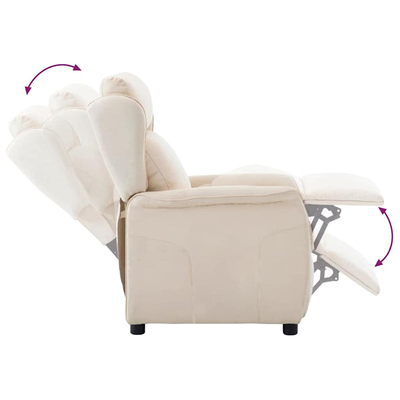 Fotoliu recliner Crem Poliester
