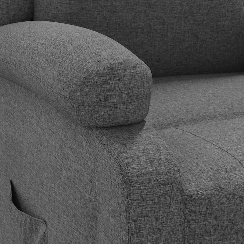 Fotoliu rabatabil, gri închis, material textil