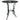 Set mobilier bistro, 3 piese, negru, aluminiu turnat