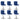 Scaune de sufragerie pivotante, 6 buc., albastru, textil