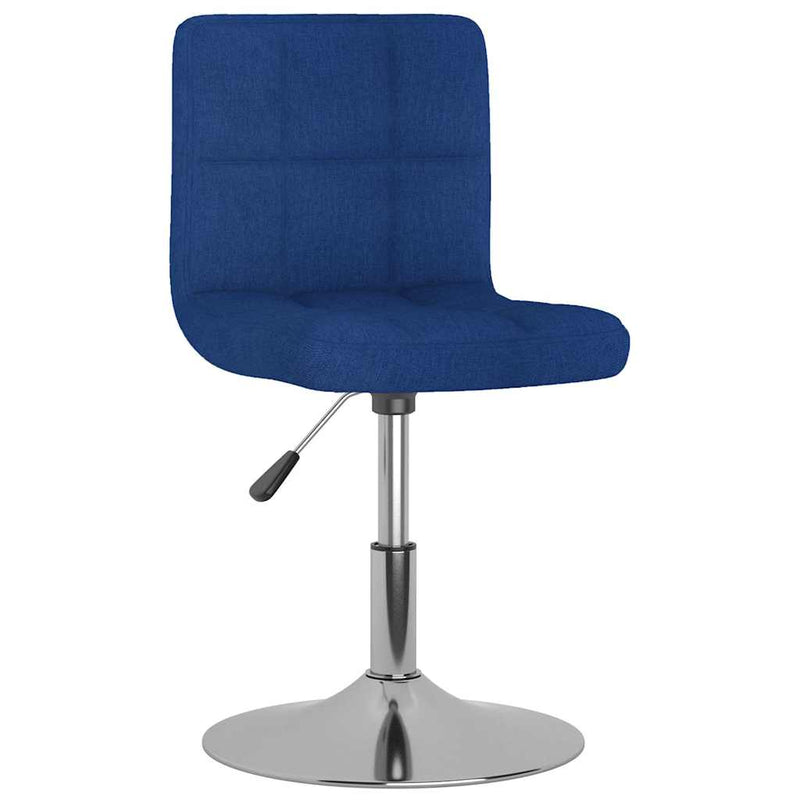 Scaune de sufragerie pivotante, 6 buc., albastru, textil