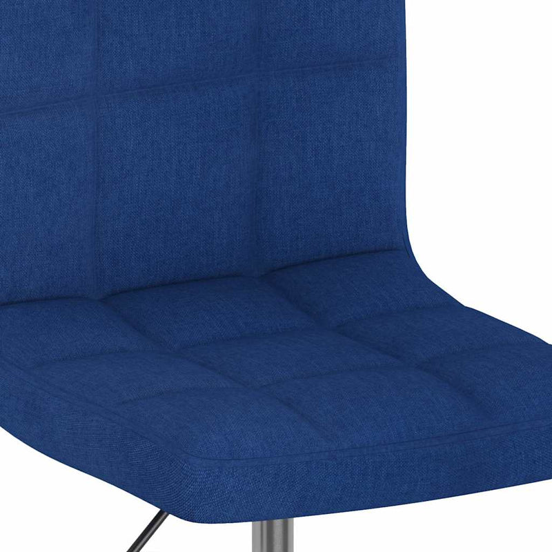 Scaune de sufragerie pivotante, 6 buc., albastru, textil