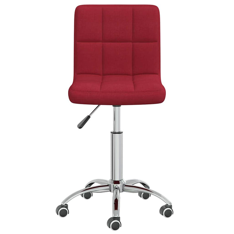 Scaun de bucătărie pivotant, roșu vin, material textil