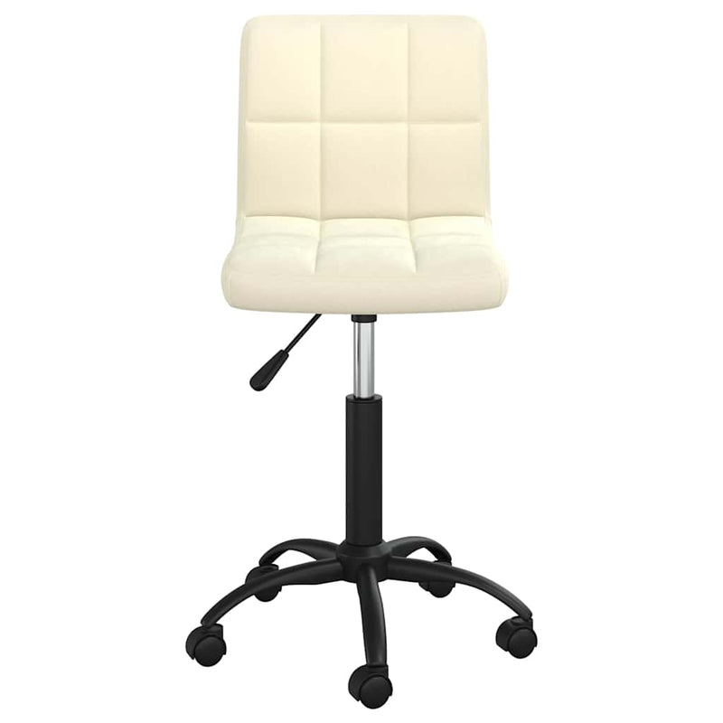 Scaun de bucătărie pivotant, crem, catifea