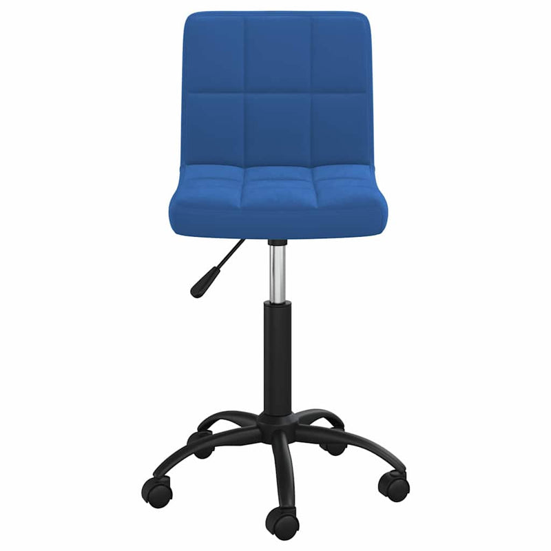 Scaun de bucătărie pivotant, albastru, catifea