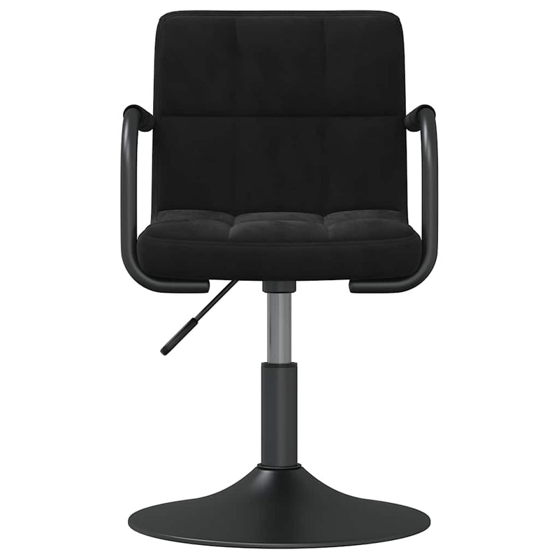 Scaune de masă pivotante, 4 buc., negru, catifea