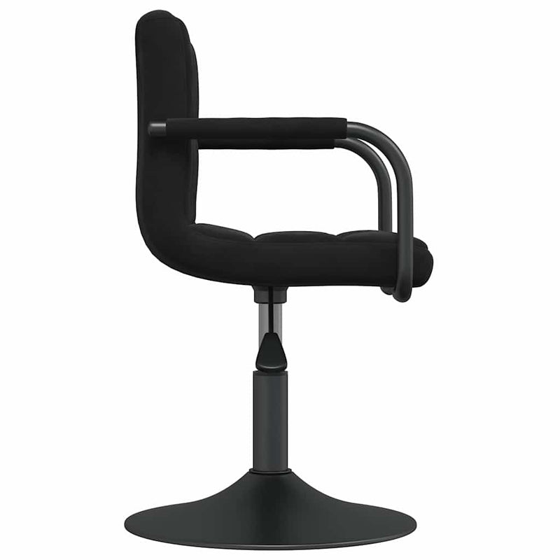 Scaune de masă pivotante, 4 buc., negru, catifea
