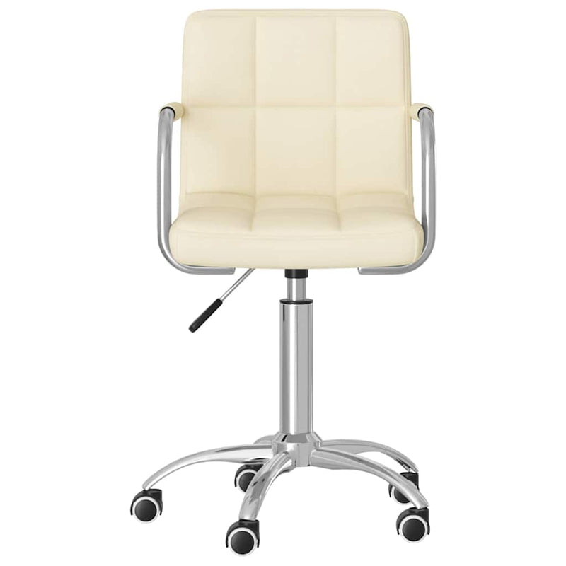 Scaun de bucătărie pivotant, crem, material textil