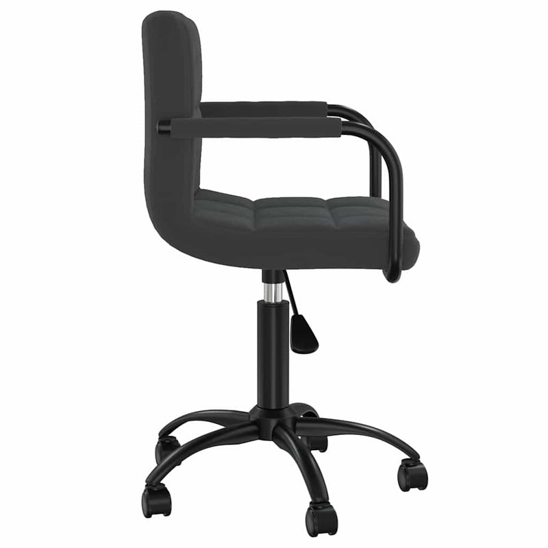 Scaun de bucătărie pivotant, negru, catifea