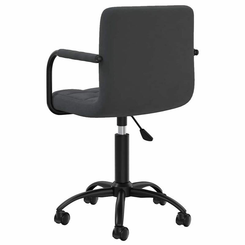 Scaun de bucătărie pivotant, negru, catifea
