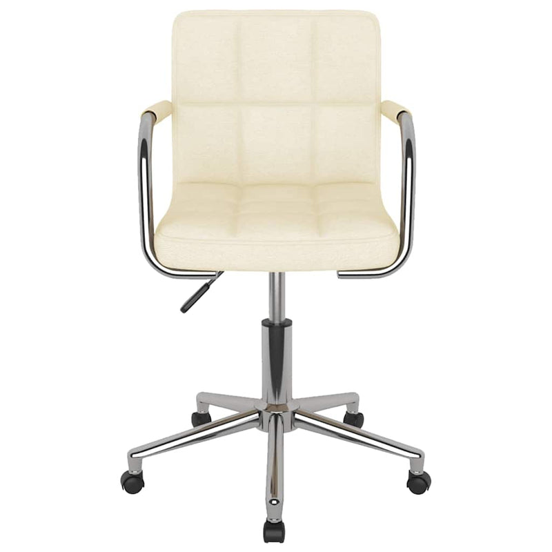 Scaun de bucătărie pivotant, crem, material textil