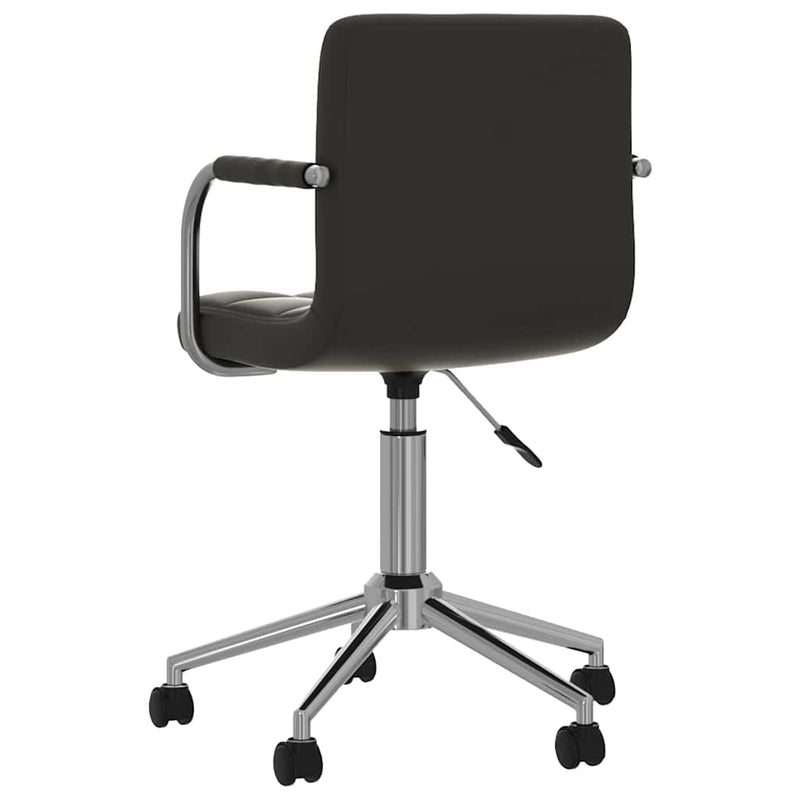 Scaun de bucătărie rotativ, negru, piele ecologică