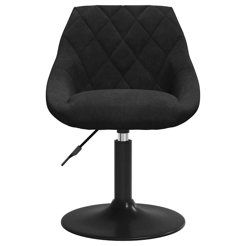 Scaune de masă pivotante, 4 buc., negru, catifea