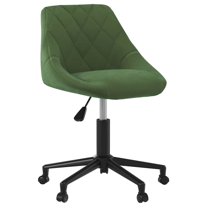 Scaun de masă pivotant, verde închis, catifea