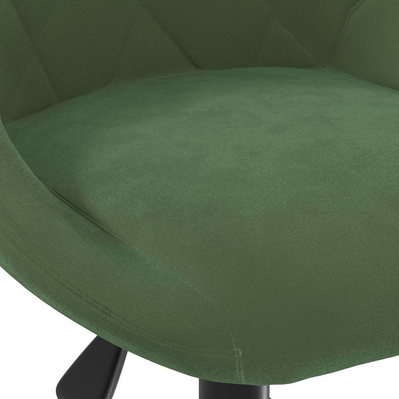 Scaun de masă pivotant, verde închis, catifea