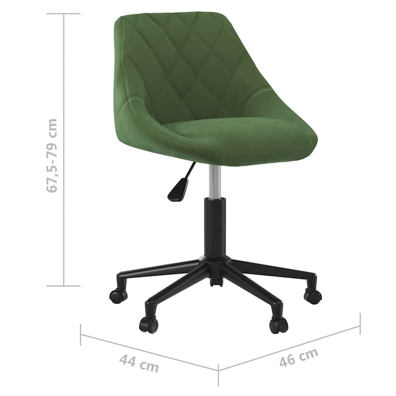 Scaun de masă pivotant, verde închis, catifea