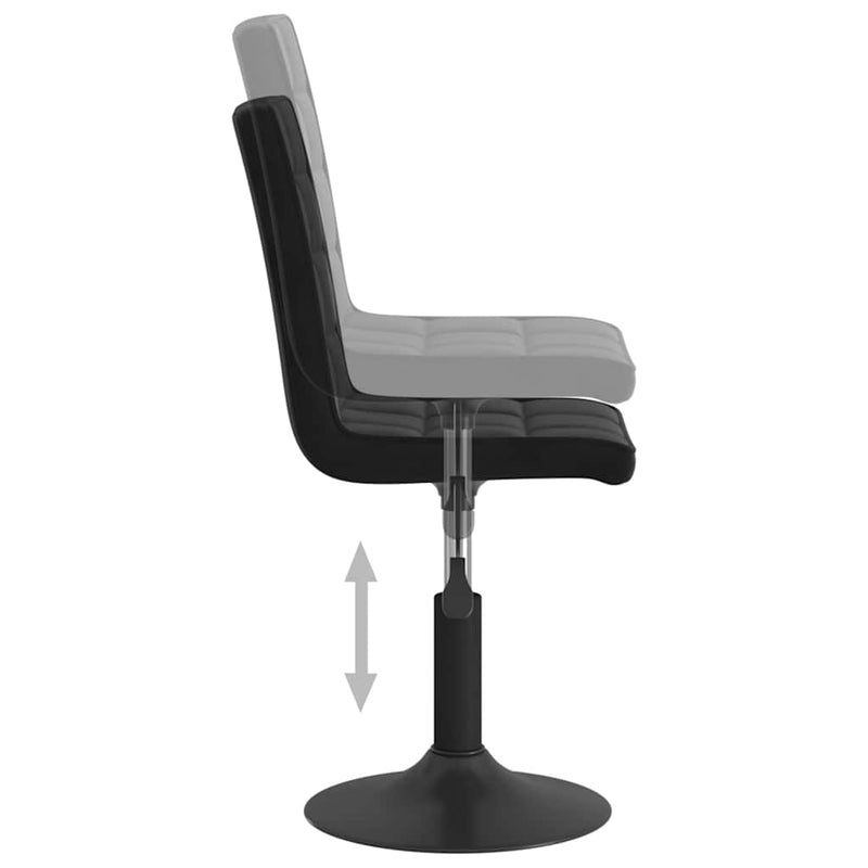 Scaune de masă pivotante, 4 buc., negru, catifea