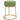 Taburet rotund, verde muştar, catifea