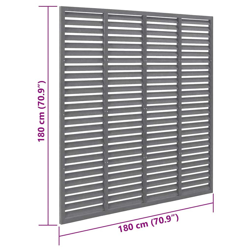 Gard tip oblon, gri, 180x180 cm, WPC