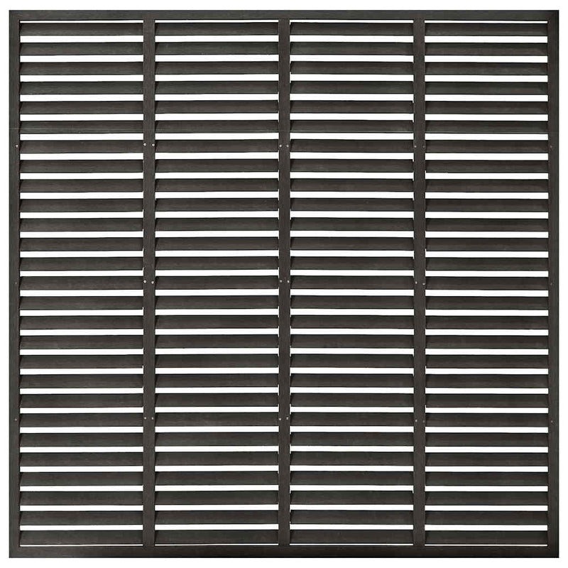 Gard tip oblon, gri închis, 180x180 cm, WPC