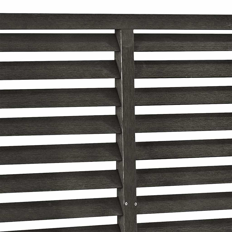 Gard tip oblon, gri închis, 180x180 cm, WPC