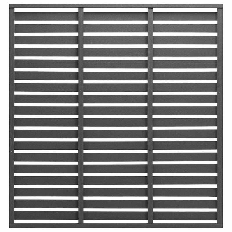 Panou de gard, gri, 180x180 cm, WPC