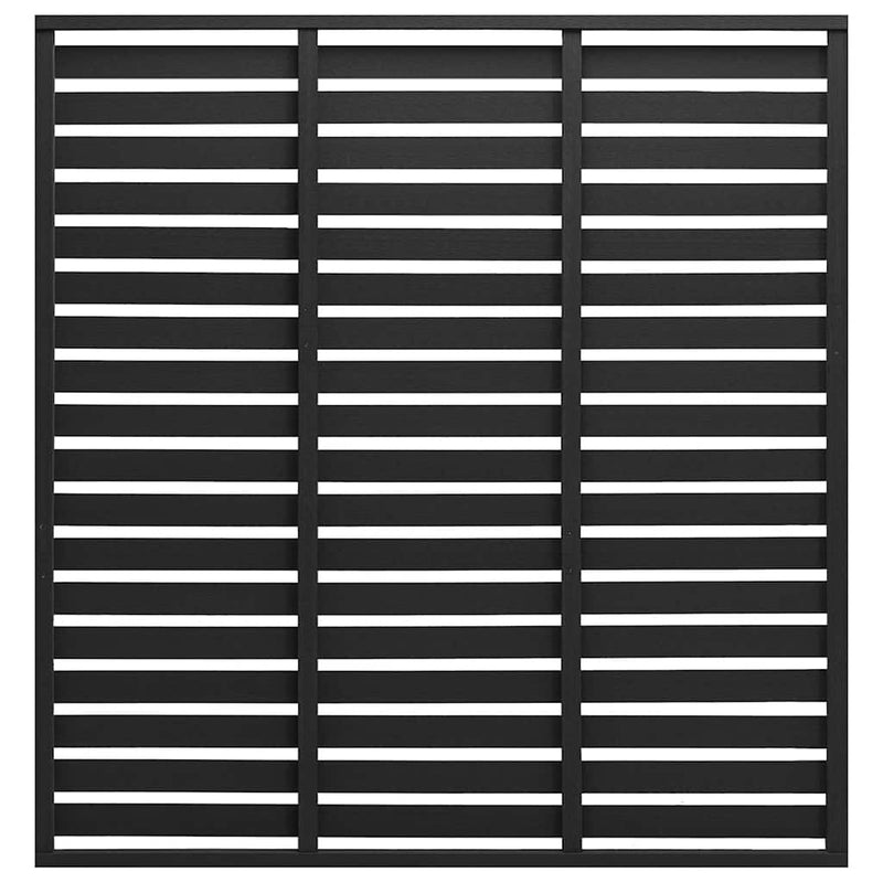 Panou de gard, negru, 180x180 cm, WPC