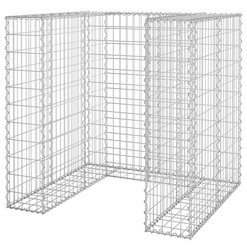 Perete gabion pentru pubelă, 110x100x110 cm, oțel galvanizat