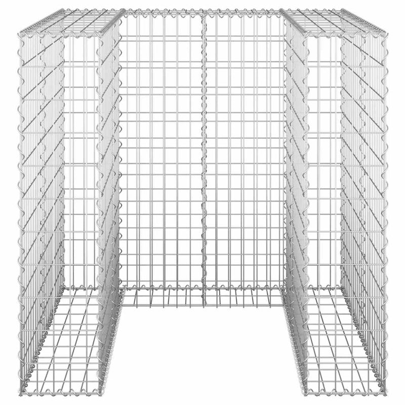 Perete gabion pentru pubelă, 110x100x110 cm, oțel galvanizat