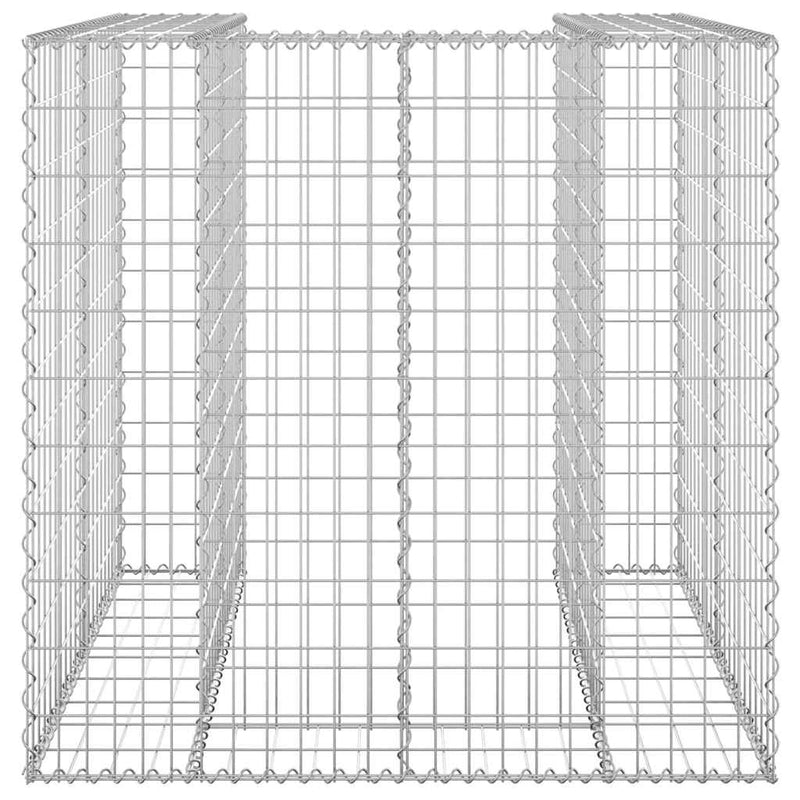Perete gabion pentru pubelă, 110x100x110 cm, oțel galvanizat