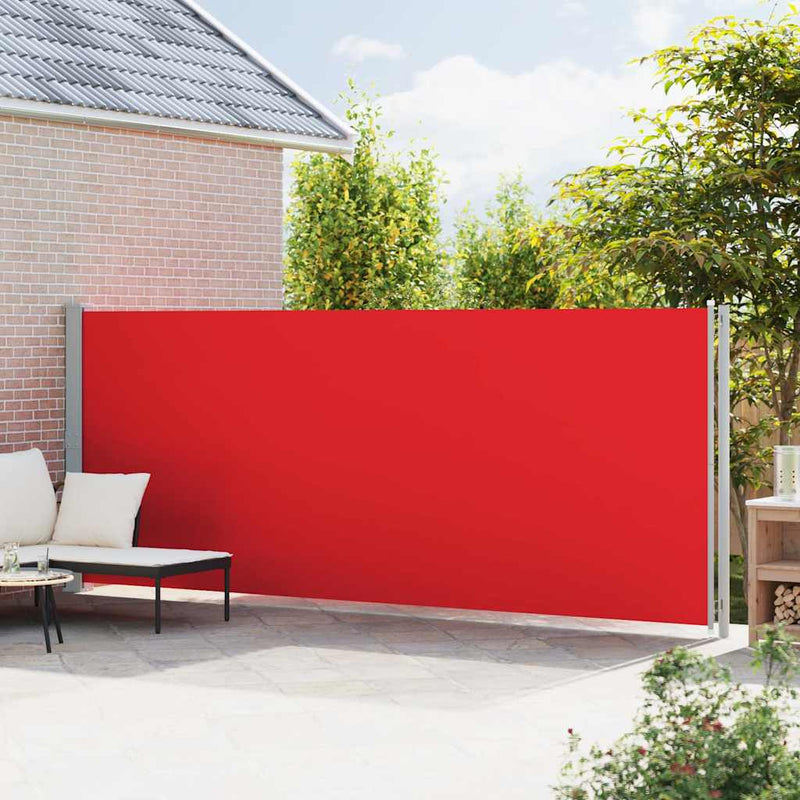 Copertină laterală retractabilă de terasă, roșu, 180x600 cm