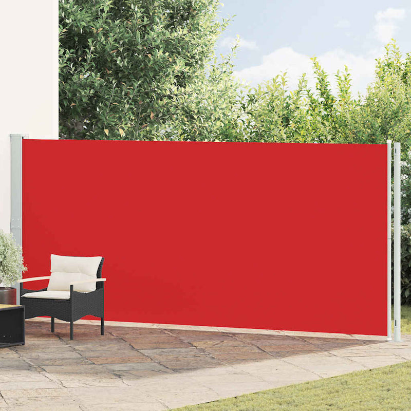 Copertină laterală retractabilă de terasă, roșu, 180x600 cm